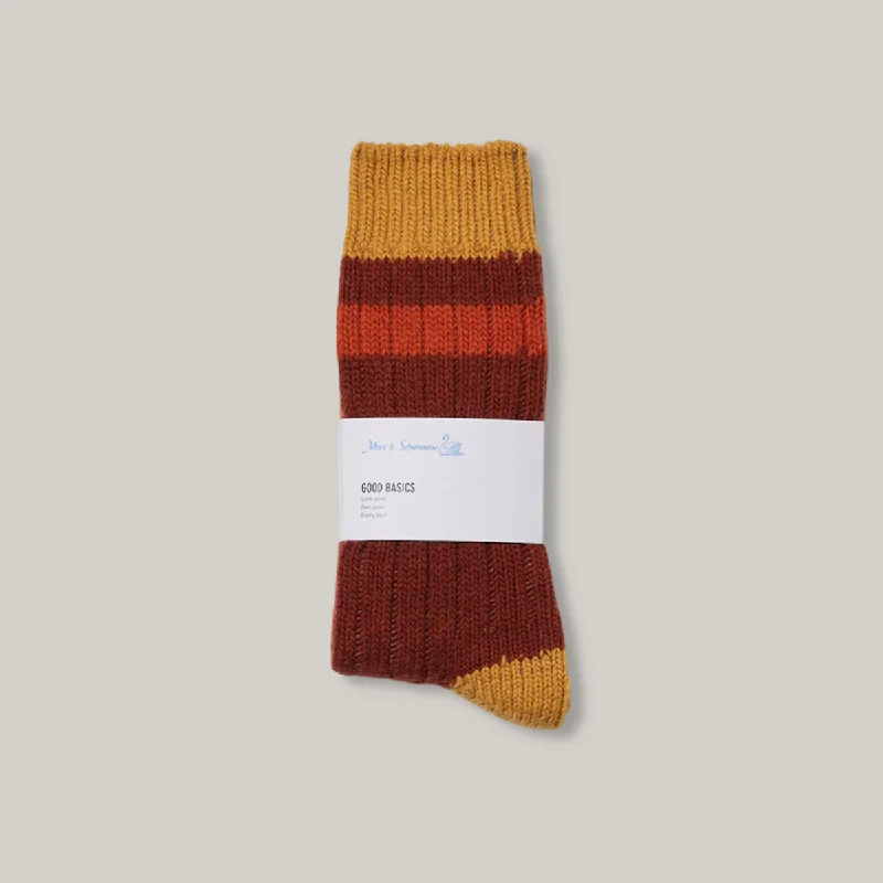 High - Low Hem Women's Cashmere - Blended SweatersMERZ B. SCHWANEN MW74 MERINO WOOL SOCKS - CHESTNUT/ HONEY High - Low Hem Women's Cashmere - Blended SweatersMERZ B. SCHWANEN MW74 MERINO WOOL SOCKS - CHESTNUT/ HONEY