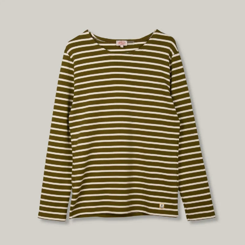 Bell - Sleeve Women's Mohair - Wool Blend SweatersARMOR LUX LADIES HERITAGE BRETON SHIRT L/S - FIR GREEN/ NATURE Bell - Sleeve Women's Mohair - Wool Blend SweatersARMOR LUX LADIES HERITAGE BRETON SHIRT L/S - FIR GREEN/ NATURE