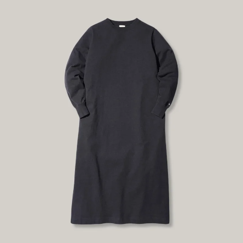 Mock Neck Women's Alpaca Wool Sweaters in Earth TonesSNOW PEAK RECYCLED COTTON HEAVY LS DRESS - BLACK Mock Neck Women's Alpaca Wool Sweaters in Earth TonesSNOW PEAK RECYCLED COTTON HEAVY LS DRESS - BLACK