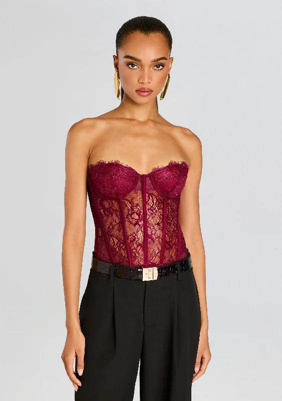 Cropped Women's Angora Blend Sweaters for a Trendy LookOtto Lace Bodysuit