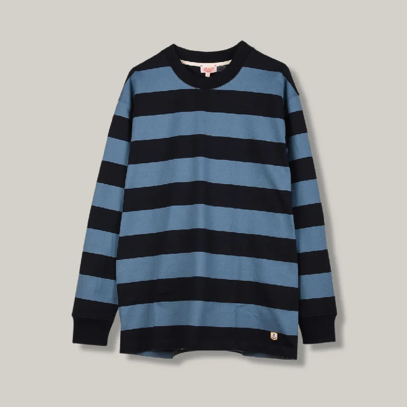 Women's Long Sleeve Turtleneck Cashmere SweatersARMOR LUX LS HERITAGE TEE - RICH NAVY/ WINTERBLUE Women's Long Sleeve Turtleneck Cashmere SweatersARMOR LUX LS HERITAGE TEE - RICH NAVY/ WINTERBLUE