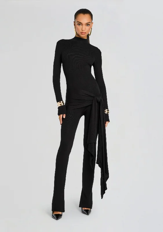Split - Hem Women's Linen Blend Sweaters for SpringCelestia Jumpsuit
