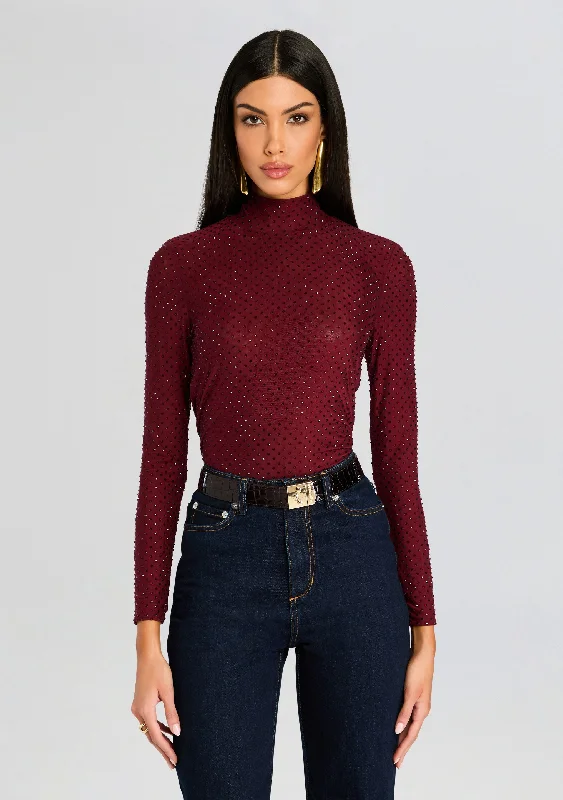 Tie - Front Women's Lambswool Sweaters in Pastel HuesWeylyn Mesh Top