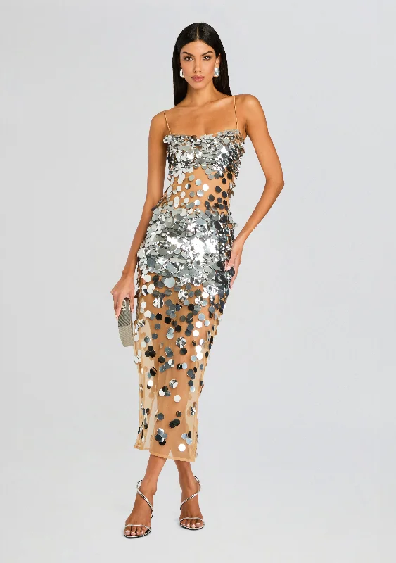 Sleeveless Women's Silk - Trimmed Sweaters for SummerMischa Sequin Dress