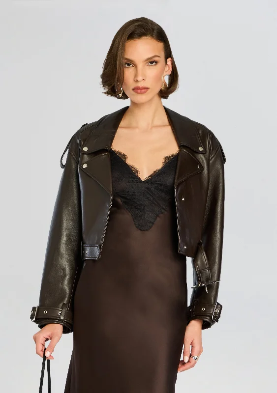 Cropped Women's Angora Blend Sweaters for a Trendy LookEinsley Leather Jacket