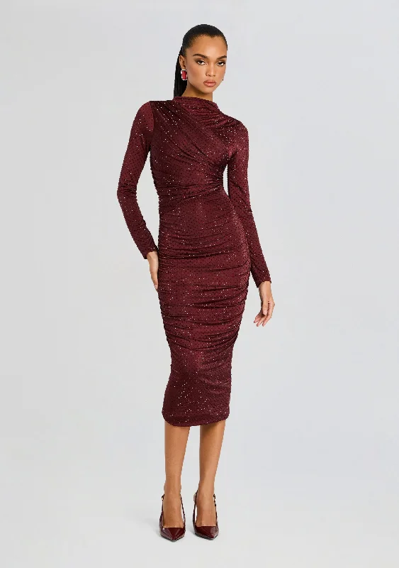 Button - Down Women's Shetland Wool Sweaters in Traditional PatternsMavy Dress