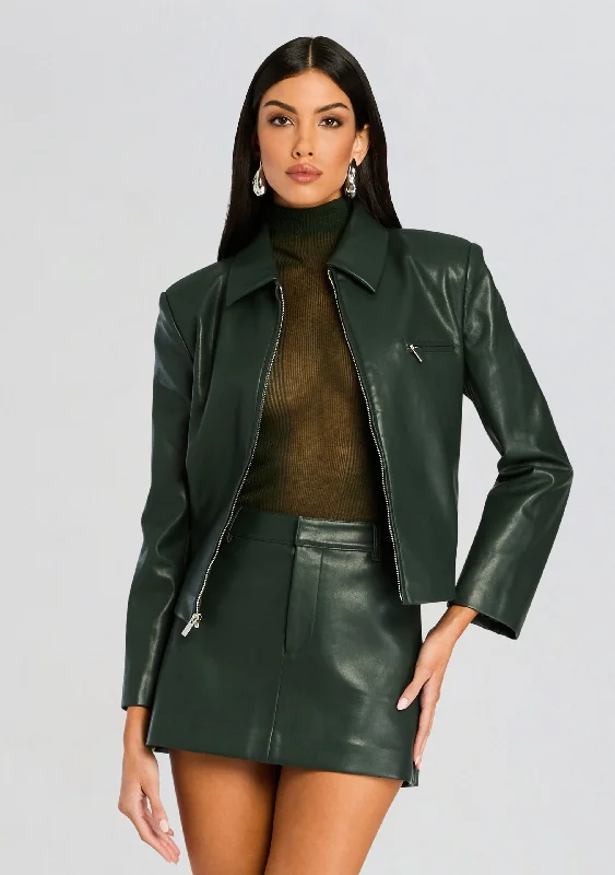 High - Low Hem Women's Cashmere - Blended SweatersAsha Faux Leather Jacket