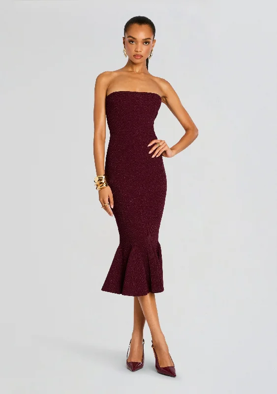Plus Size Women's Side - Slit Sweaters in Bold SolidsBlerina Knit Dress