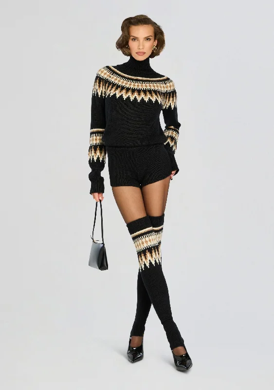 Mock Neck Women's Alpaca Wool Sweaters in Earth TonesRocky Romper