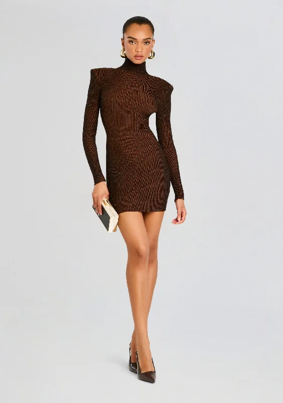 Plus Size Women's Oversized Chunky Knit SweatersModa Rib Knit Mini Dress