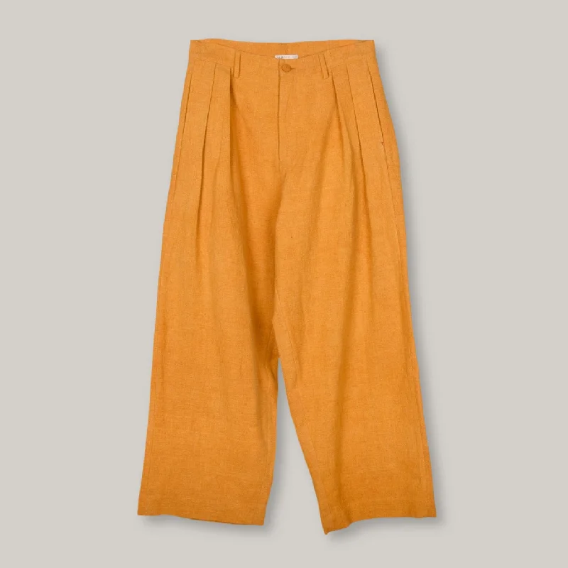 Button - Down Women's Shetland Wool Sweaters in Traditional Patterns11.11 UNISEX PANT - MANGO YELLOW