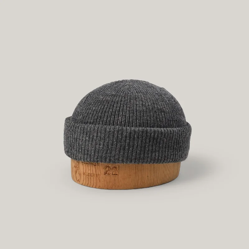 Button - Down Women's Shetland Wool Sweaters in Traditional PatternsPAPA NUI WATCH CAP - CHARCOAL