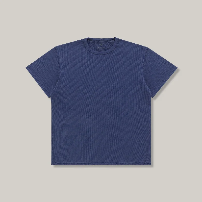 Plus Size Women's Oversized Chunky Knit SweatersKNICKERBOCKER BOX KNIT T-SHIRT - FRENCH BLUE Plus Size Women's Oversized Chunky Knit SweatersKNICKERBOCKER BOX KNIT T-SHIRT - FRENCH BLUE