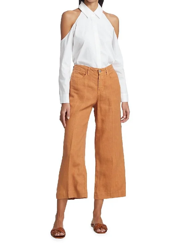 Ripped women leggings for a trendy and rebellious fashion statementDanica High Rise Wide Leg Trouser In Ginger Ripped women leggings for a trendy and rebellious fashion statementDanica High Rise Wide Leg Trouser In Ginger