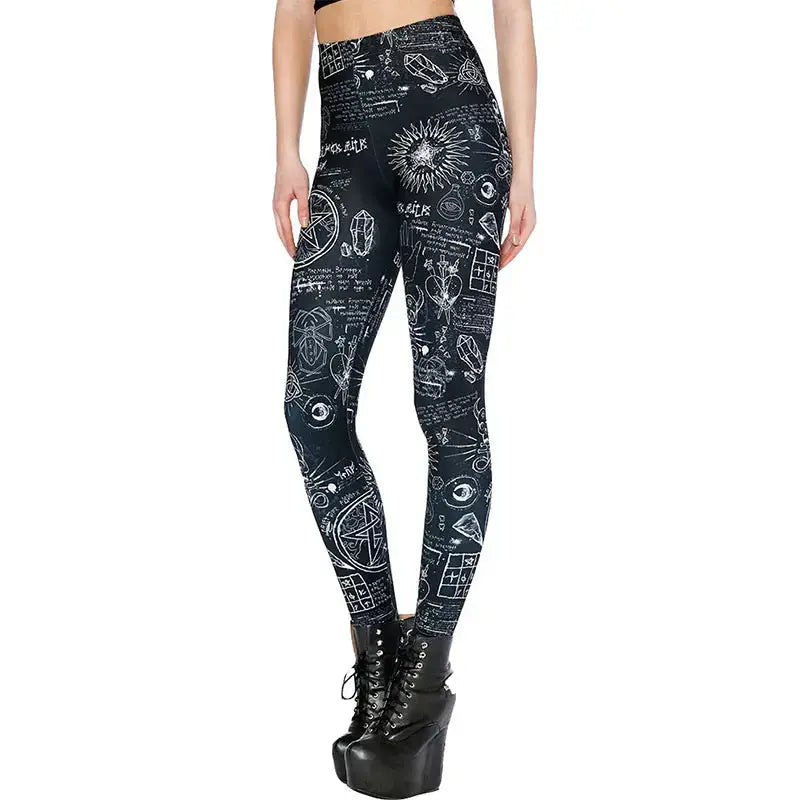 Gothic Black Jeggings for Women