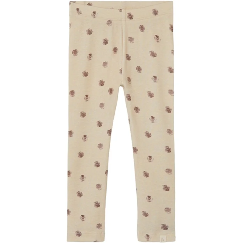 Printed floral women leggings for a feminine and eye - catching lookLil'Atelier Fog Flower Gaya Slim Leggings