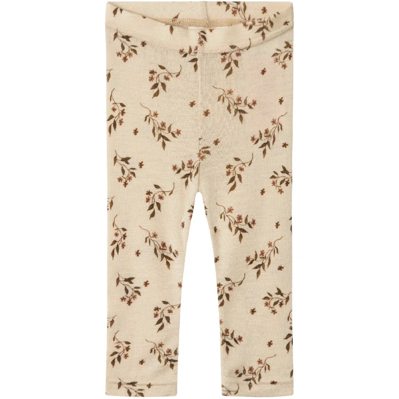 Sheer - panel women leggings for a sexy and alluring lookLil'Atelier Sandshell Nimo Slim Wool/Modal Leggings AOP Sheer - panel women leggings for a sexy and alluring lookLil'Atelier Sandshell Nimo Slim Wool/Modal Leggings AOP