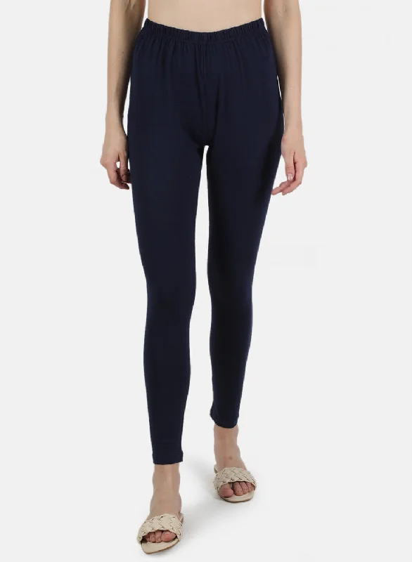 Compression women leggings for post - workout recovery and muscle supportWomen Navy Blue Plain Legging Compression women leggings for post - workout recovery and muscle supportWomen Navy Blue Plain Legging