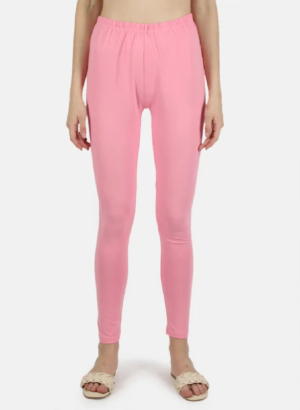 Patterned geometric women leggings for a modern and stylish appearanceWomen Pink Plain Legging Patterned geometric women leggings for a modern and stylish appearanceWomen Pink Plain Legging