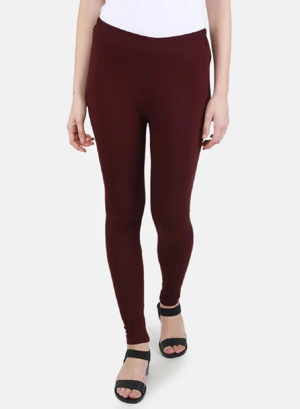 Sheer - panel women leggings for a sexy and alluring lookWomen Purple Solid Legging Sheer - panel women leggings for a sexy and alluring lookWomen Purple Solid Legging