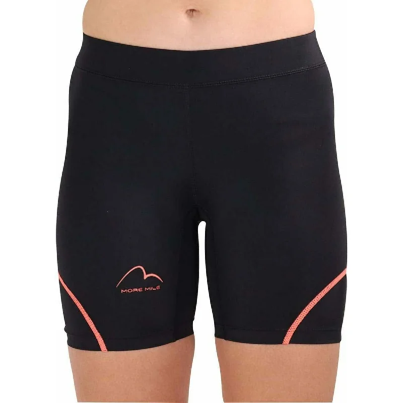 Bootcut women leggings for a unique and flattering silhouetteMore Mile Compression Womens Short Running Tights - Black Bootcut women leggings for a unique and flattering silhouetteMore Mile Compression Womens Short Running Tights - Black