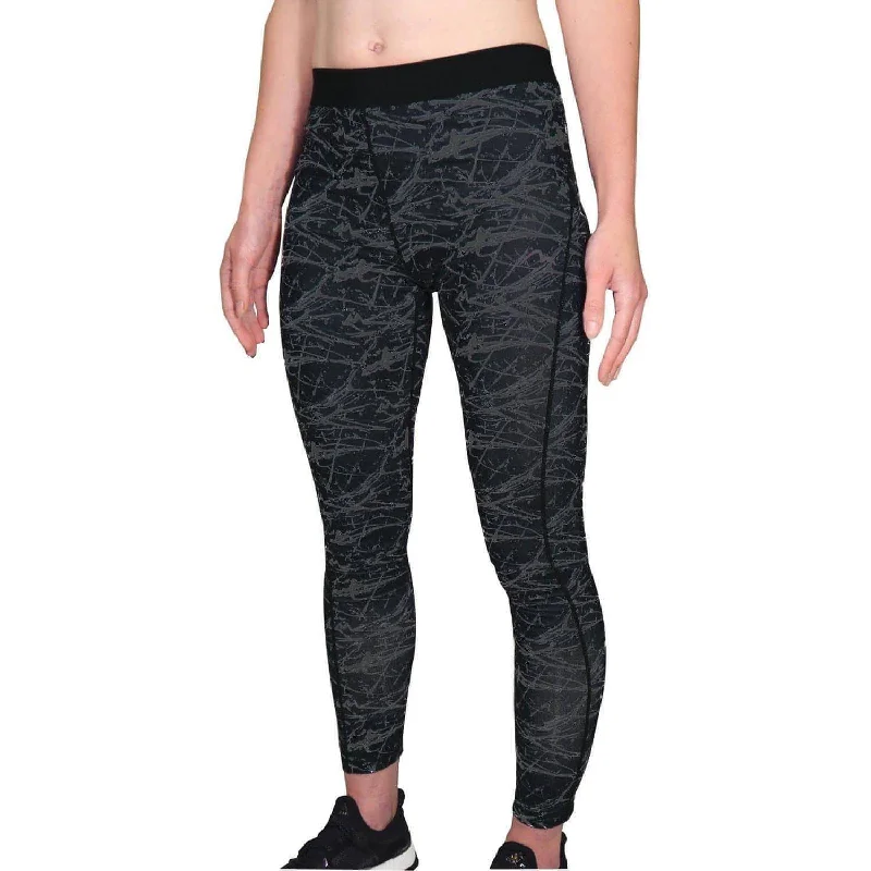 Fleece - lined women leggings for extra warmth in cold weatherMore Mile Go For It Printed Womens Long Running Tights - Black Fleece - lined women leggings for extra warmth in cold weatherMore Mile Go For It Printed Womens Long Running Tights - Black