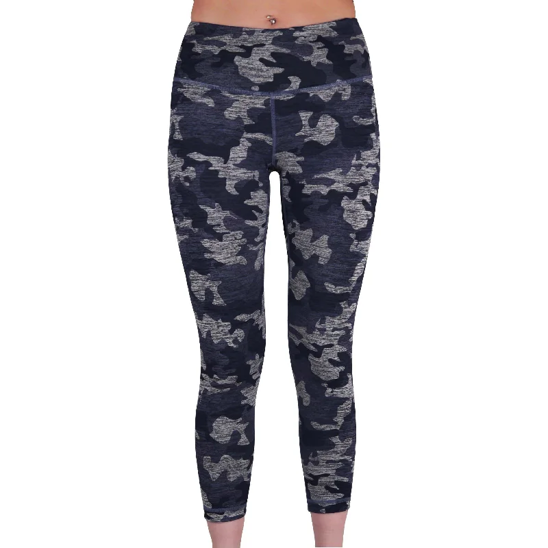 Neon - colored women leggings to stand out in workoutsMore Mile Reversible Graphic Womens 3/4 Capri Running Tights - Blue Neon - colored women leggings to stand out in workoutsMore Mile Reversible Graphic Womens 3/4 Capri Running Tights - Blue