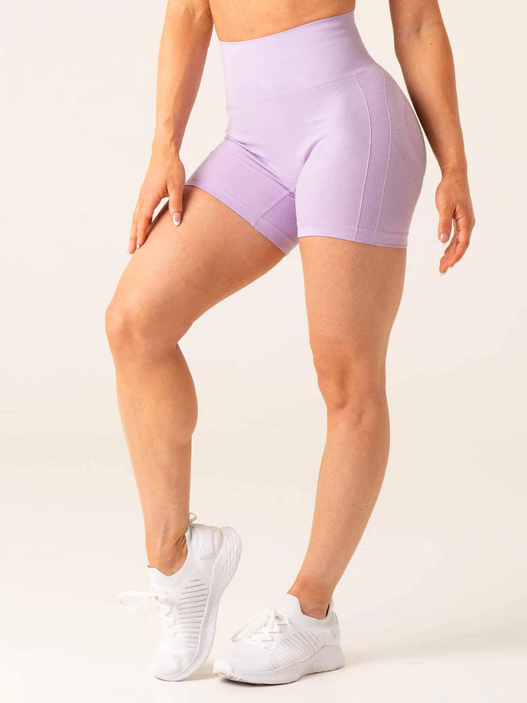 Ryderwear | Evolve Scrunch Seamless Shorts - Lavender Marl