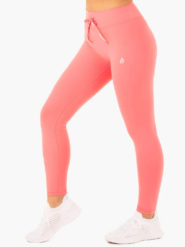 Lace - trimmed women leggings for an elegant and romantic touchRyderwear | Replay High Waisted Leggings - Coral Lace - trimmed women leggings for an elegant and romantic touchRyderwear | Replay High Waisted Leggings - Coral