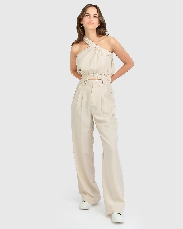 Maternity women leggings for expecting mothers' comfortState of Play Wide Leg Pant - Sand Maternity women leggings for expecting mothers' comfortState of Play Wide Leg Pant - Sand