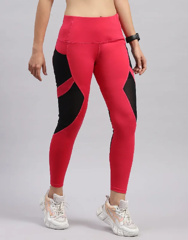Metallic - finish women leggings for a glamorous and shiny outfitWomen Coral Solid Regular Fit Legging Metallic - finish women leggings for a glamorous and shiny outfitWomen Coral Solid Regular Fit Legging
