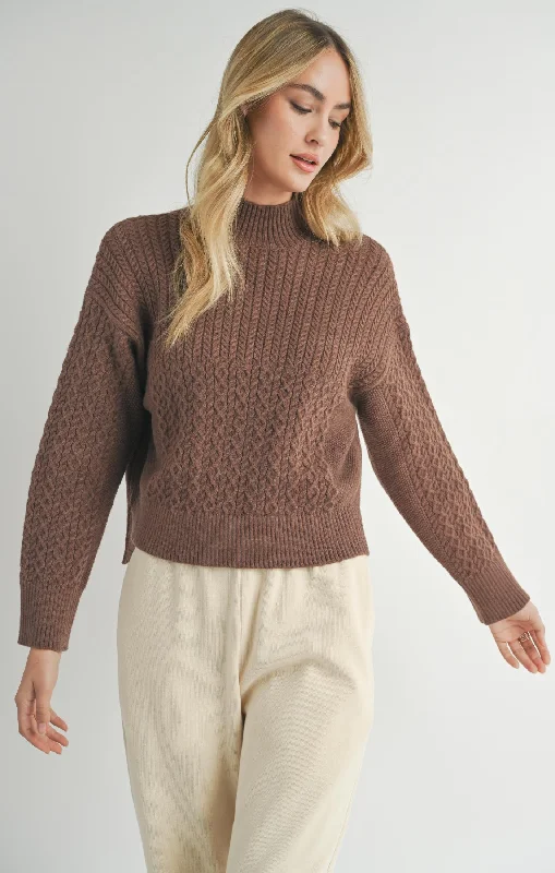 Sadie And Sage Liss Turtleneck Sweater Brown