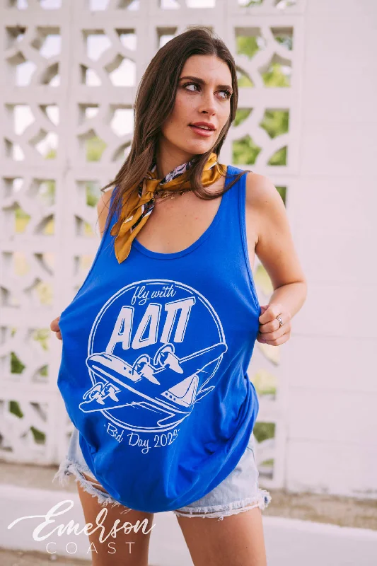 Sequined Women T Shirt for a Sparkly Night OutADPi Fly First and Finest Bid Day Tank Sequined Women T Shirt for a Sparkly Night OutADPi Fly First and Finest Bid Day Tank