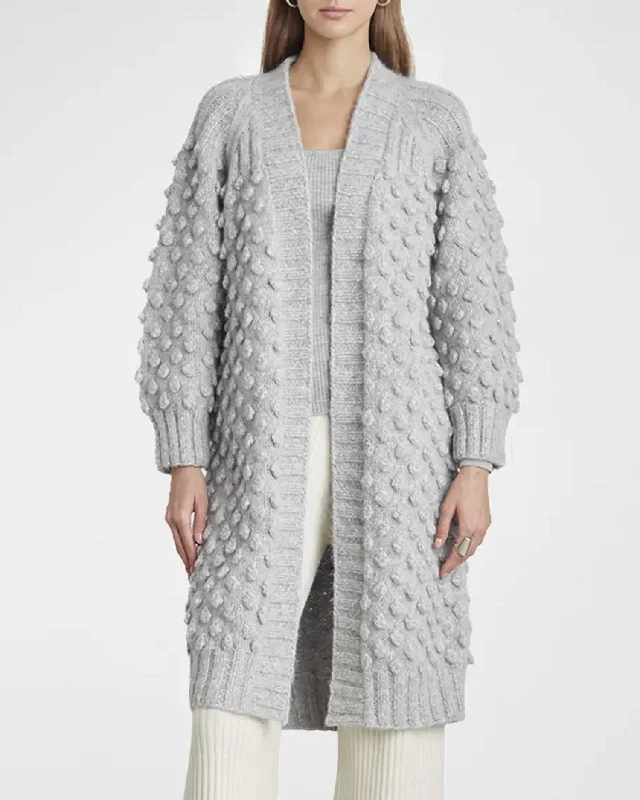 cashmere blend women cardigan for a luxurious feelAllison Cardigan In Pale Grey Melange