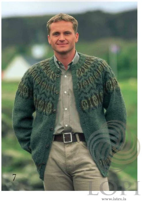 Augað (The eye) Mens Wool Cardigan