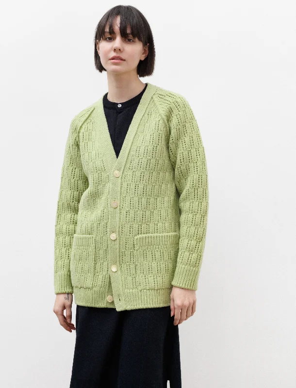 organic cotton women cardigan for an eco - friendly choiceWool Cord Rib Knit Cardigan Light Green organic cotton women cardigan for an eco - friendly choiceWool Cord Rib Knit Cardigan Light Green