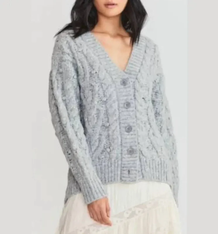 floral print women cardigan for a feminine touchBeckett Cardigan In Grey
