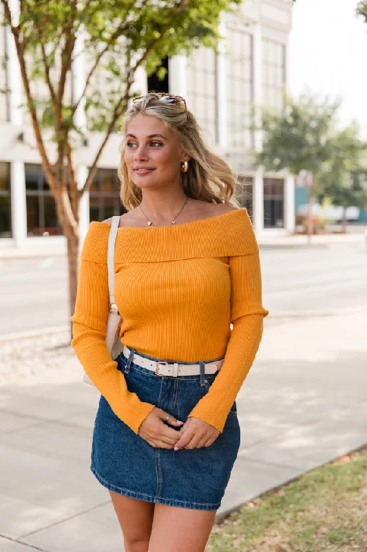 V - Neck Women's Ribbed Wool Sweaters for FallBegan With You Mustard Off The Shoulder Sweater V - Neck Women's Ribbed Wool Sweaters for FallBegan With You Mustard Off The Shoulder Sweater