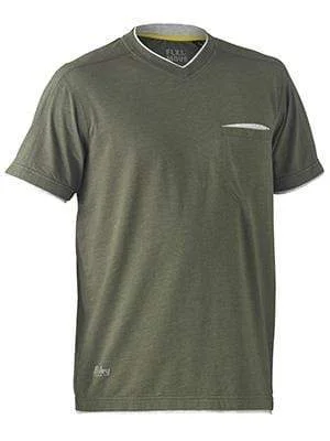 Bisley Workwear Flex & Move™ Cotton V Neck Tee Short Sleeve BK1933