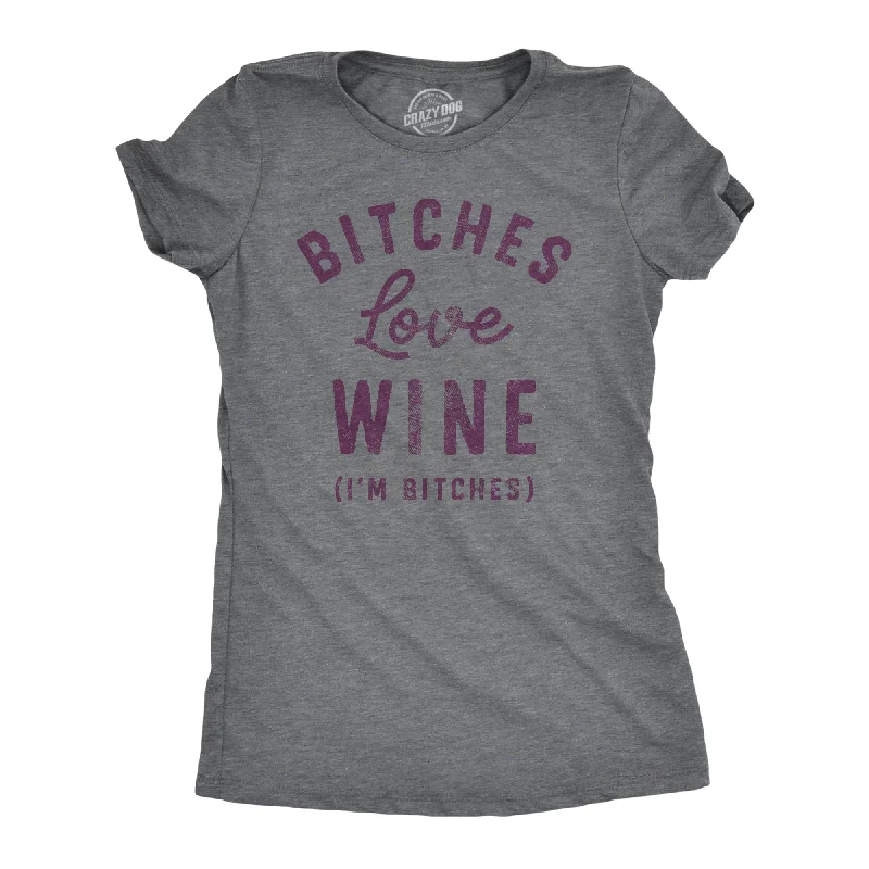 Sequined Women T Shirt for a Sparkly Night OutBitches Love Wine Women's T Shirt