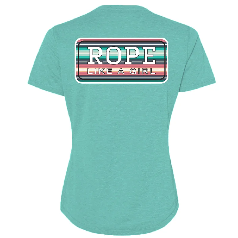 Moisture - Wicking Women T Shirt for Active Lifestyles"Bodega" Turquoise Heather w/Teal & Peach T-shirt Moisture - Wicking Women T Shirt for Active Lifestyles"Bodega" Turquoise Heather w/Teal & Peach T-shirt