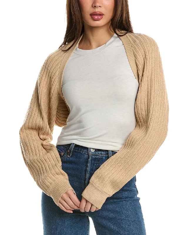 cable knit women cardigan with intricate patternsBrook + Lynn Shrug Cardigan
