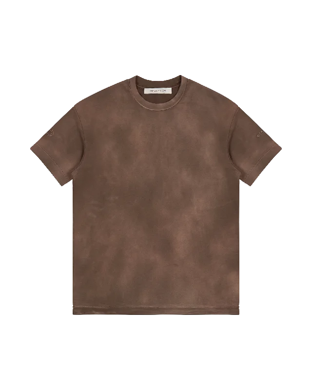 Plus Size Women T Shirt for a Comfortable and Flattering FitBROWN GARMENT DYE T-SHIRT Plus Size Women T Shirt for a Comfortable and Flattering FitBROWN GARMENT DYE T-SHIRT