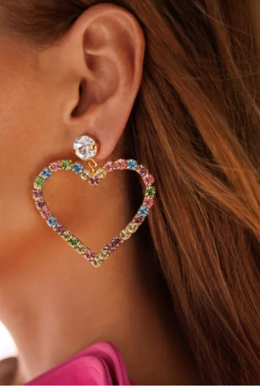 Tie - Front Women's Lambswool Sweaters in Pastel HuesCaroline Svedbom Heart Statement Earrings Pastel Combo Tie - Front Women's Lambswool Sweaters in Pastel HuesCaroline Svedbom Heart Statement Earrings Pastel Combo