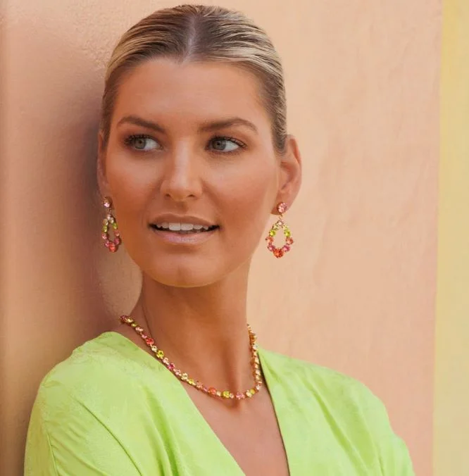 Tie - Front Women's Lambswool Sweaters in Pastel HuesCaroline Svedbom Mini Delia Earrings Gold Tropicana Combo Tie - Front Women's Lambswool Sweaters in Pastel HuesCaroline Svedbom Mini Delia Earrings Gold Tropicana Combo