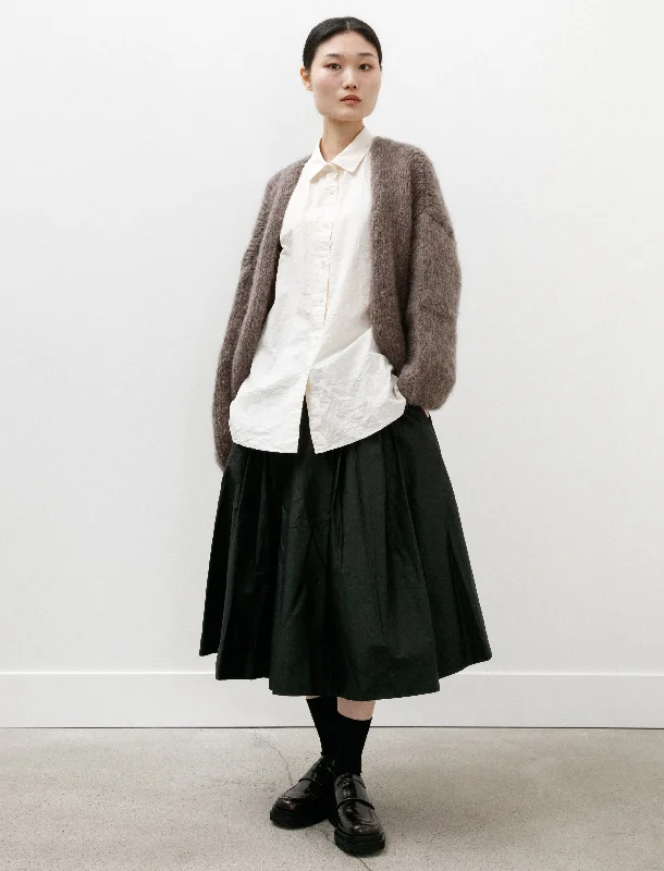 hooded women cardigan for added warmth and styleShort Cardigan Mohair Khaki