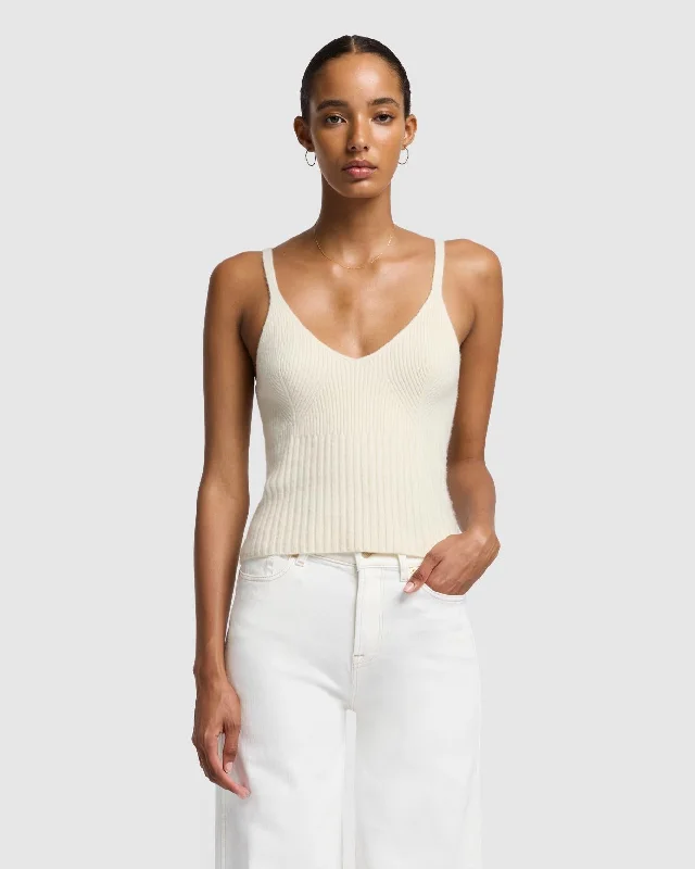 Cashmere Cami in Milk