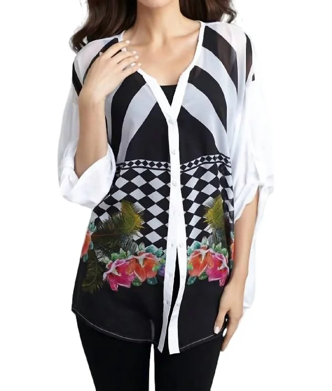 cable knit women cardigan with intricate patternsCheckerboard Floral Cardigan In White Multi cable knit women cardigan with intricate patternsCheckerboard Floral Cardigan In White Multi