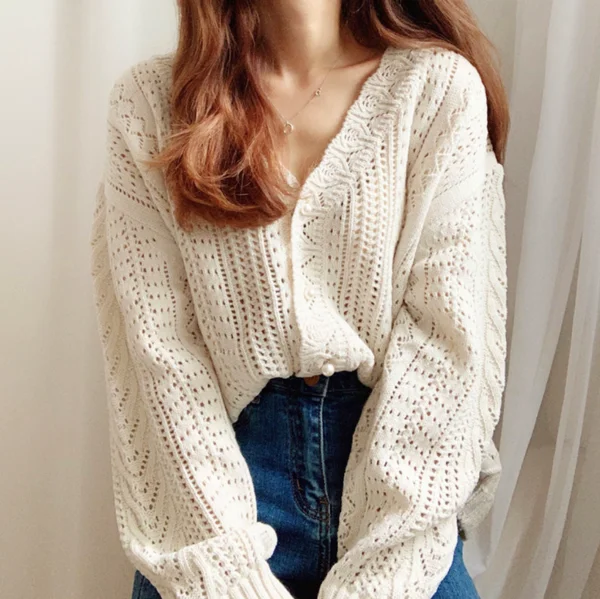 plus size women cardigan for comfortable layeringChic V-neck Crochet Lace Hollow out Knit Cardigan Sweater S2790 plus size women cardigan for comfortable layeringChic V-neck Crochet Lace Hollow out Knit Cardigan Sweater S2790