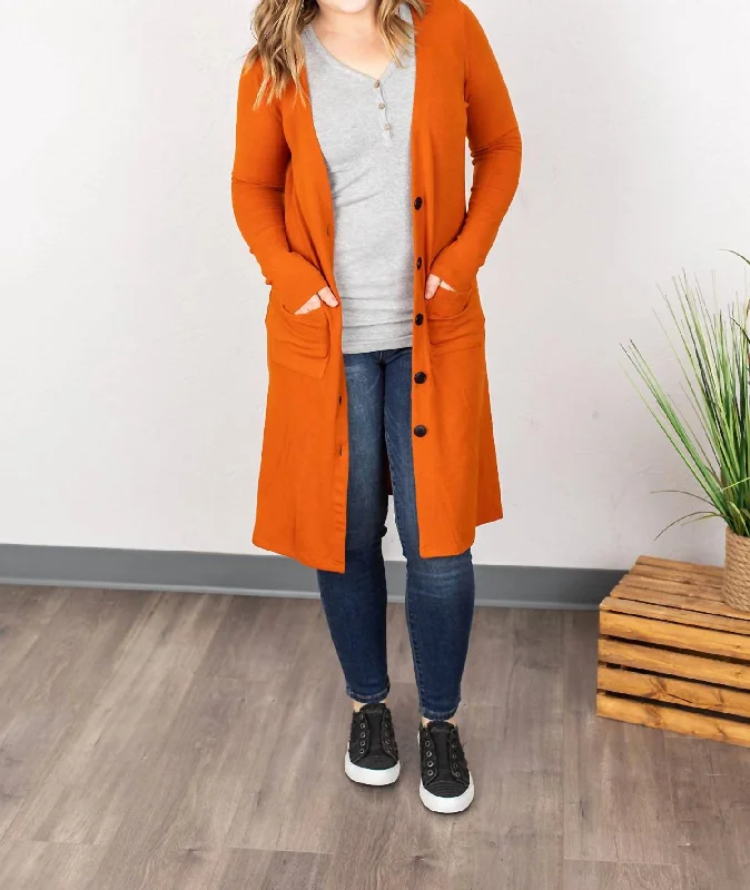 Colbie Cardigan In Pumpkin